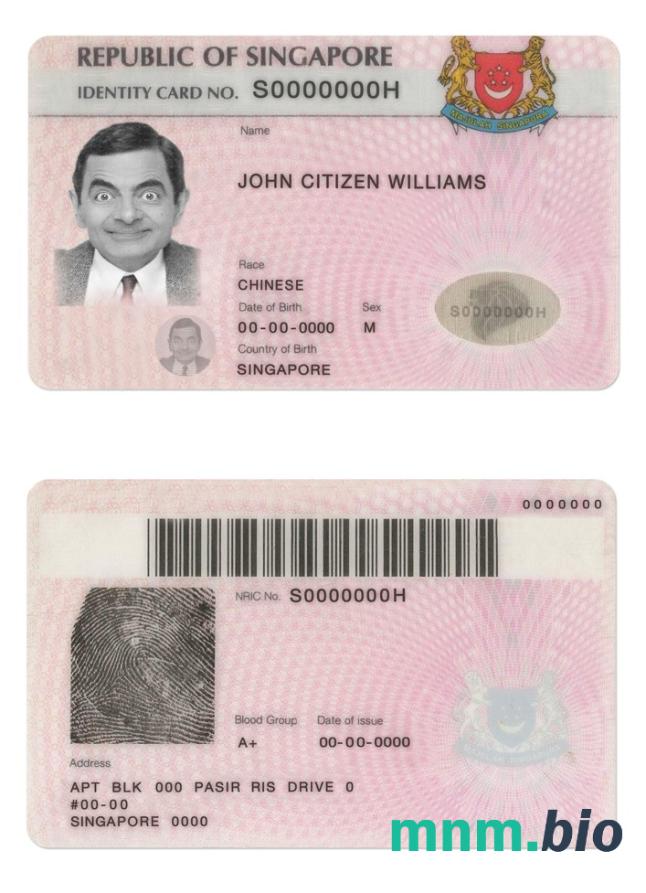 Karta identyfikacyjna Singapuru